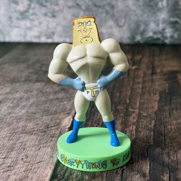 Powdered Toast Man PVC Figurine 1994 Dakin Nickelodeon Ren and Stimpy 3.75 Inch - Picture 1 of 5